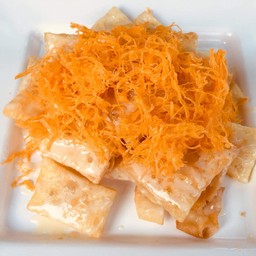 โรตีกรอบหน้าฝอยทอง