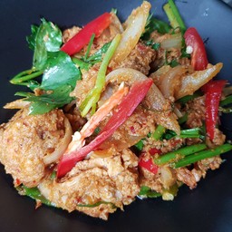 ข้าวปูนิ่มผัดผงกะหรี่