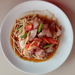 ส้มตำคอหมูย่าง
