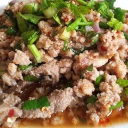 ลาบหมู+พร้อมผัก