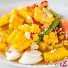 ตำข้าวโพดไข่เค็ม