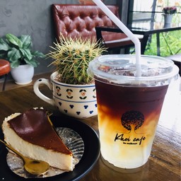 กาแฟมะพร้าว เค้กชีสหน้าไหม้