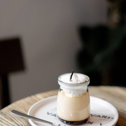 "Vanilla Rum Honey Custard" 