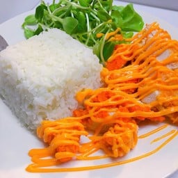 ข้าวไก่ชีสลาวา