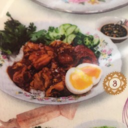 ข้าวหน้าไก่  ไข่ต้ม