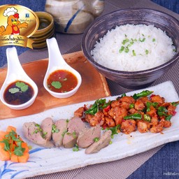 ข้าว+ตับ+คั่วพริกเกลือ