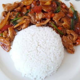 ข้าวราดผัดพริกเผา