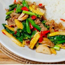 ข้าวราดผัดขี้เมา