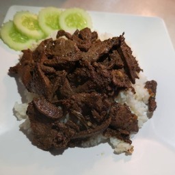 ตับกระเทียมราดข้าว