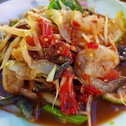 ตำกุ้งสด