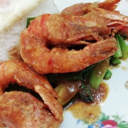 เครื่องแกงกุ้งราดข้าว