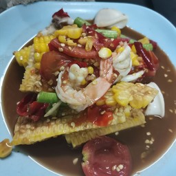 ตำข้าวโพดทะเลปลาร้า