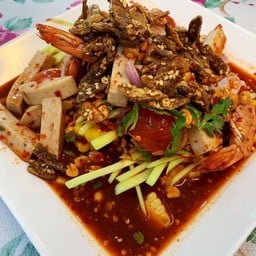 ยำกุ้ง+หมูยอ