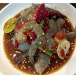 ตำเกาเหลากุ้งสดปลาร้า