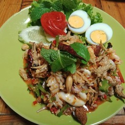 ยำตระไคร้กุ้งสุก(ลวก)