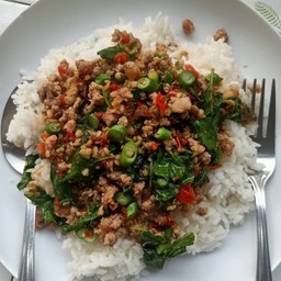 ข้าวกระเพราหมูสับ