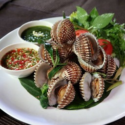 หอยแครงลวกจิ้ม