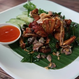 ขากบทอดกระเทียม