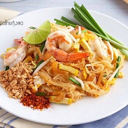 ผัดไทยกุ้งไม่ใส่เส้น