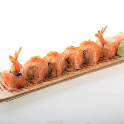 C33 โรลกุ้งทอดราดซอสสไปซี่