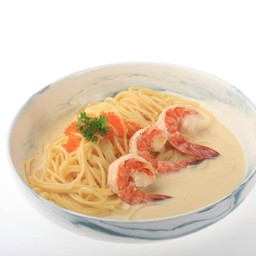 F14 สปาเก็ตตี้ครีมกุ้ง