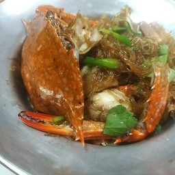 ปูอบวุ้นเส้น pot-rosted blue crab with glass noodle