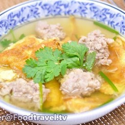 ต้มจืดไข่น้ำหมูสับ(กับข้าว)