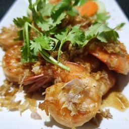 กุ้งทอดกระเทียมพริกไทย