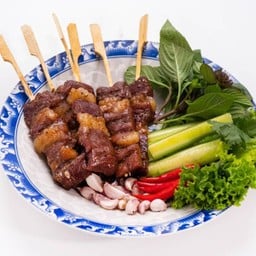 G2 เนื้อโคขุนไทยเฟรนช์ย่างชุดกลาง 5ไม้