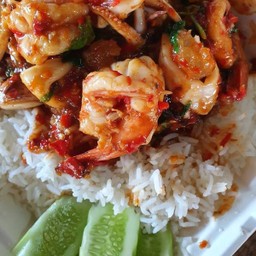 ข้าวกระเพรากุ้ง🦐