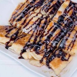 โรตีใส่ไข่+ช็อกโกแลต