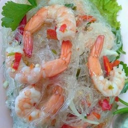 ยำวุ้นเส้นกุ้งสด