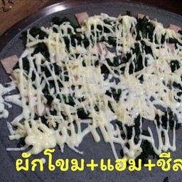 ผักโขม+แฮมไก่+ชีส