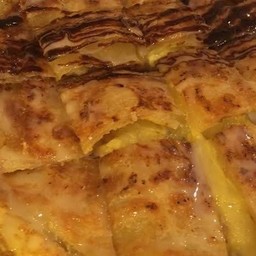 โรตีใส่ไข่+คาราเมล