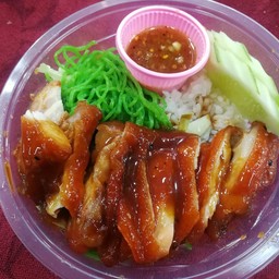 ไก่สองใจ(ข้าว+บะหมี่)