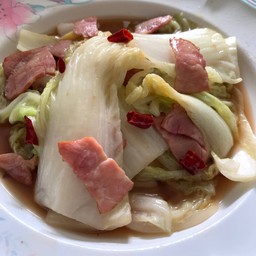 ผักกาดขาวสไปซี่ เบคอน