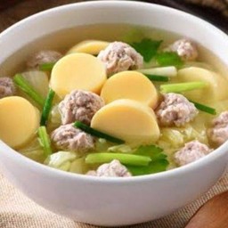 แกงจืดผักกาดขาวเต้าหู้หมูสับถ้วยใหญ่