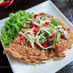 ยำปลาดุกฟู(เนื้อปลาล้วน)