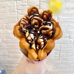 V6 วาฟเฟิลครีมสดช็อคโก้บาบาน่า