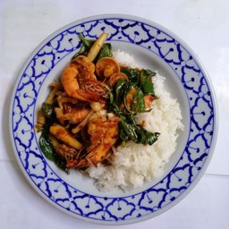 ข้าวราดพริเผาไก่