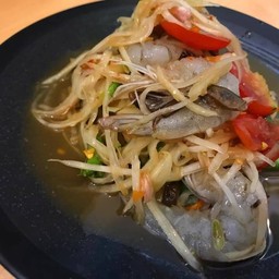 ตำปลาร้ากุ้งสด