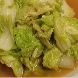 ผัดผักกาดขาวใส่เต้าหู้เจ