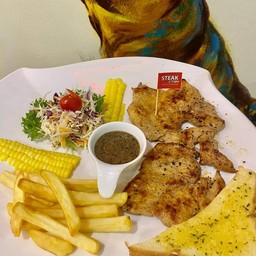 สเต็กหมูสันนอก+หมูสันนอก ลด 15% ส่งฟรี