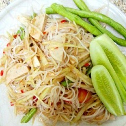 ตำซั่วขนมจีนหมูยอ