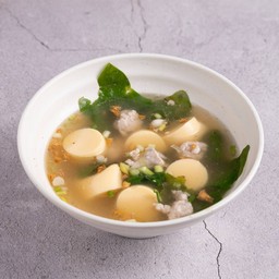หมูสับตำลึงเต้าหู้อ่อน