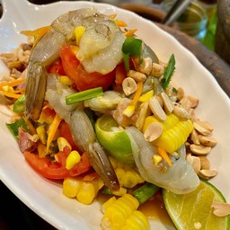 ตำข้าวโพดกุ้งสดปลาร้า