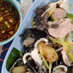 ลวกจิ้ม เนื้อ แจ่วขม