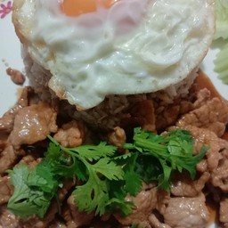 หมูหวานราดข้าว