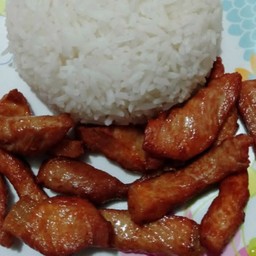 ข้าวหมูแดดเดียว