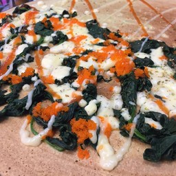 ผักโขม ชีส ไข่กุ้ง